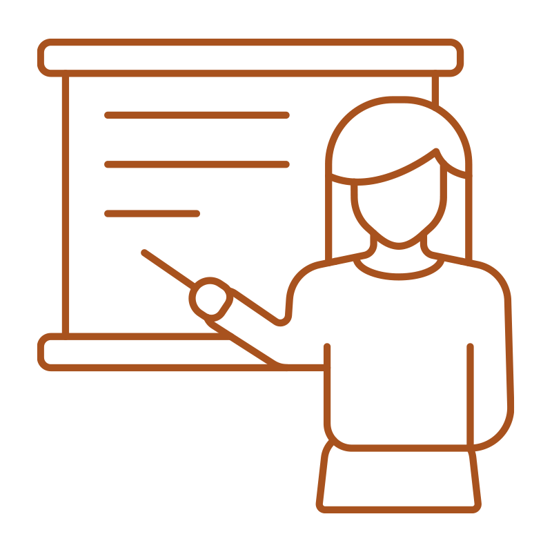 Ikon som symboliserer konferanseplanlegging